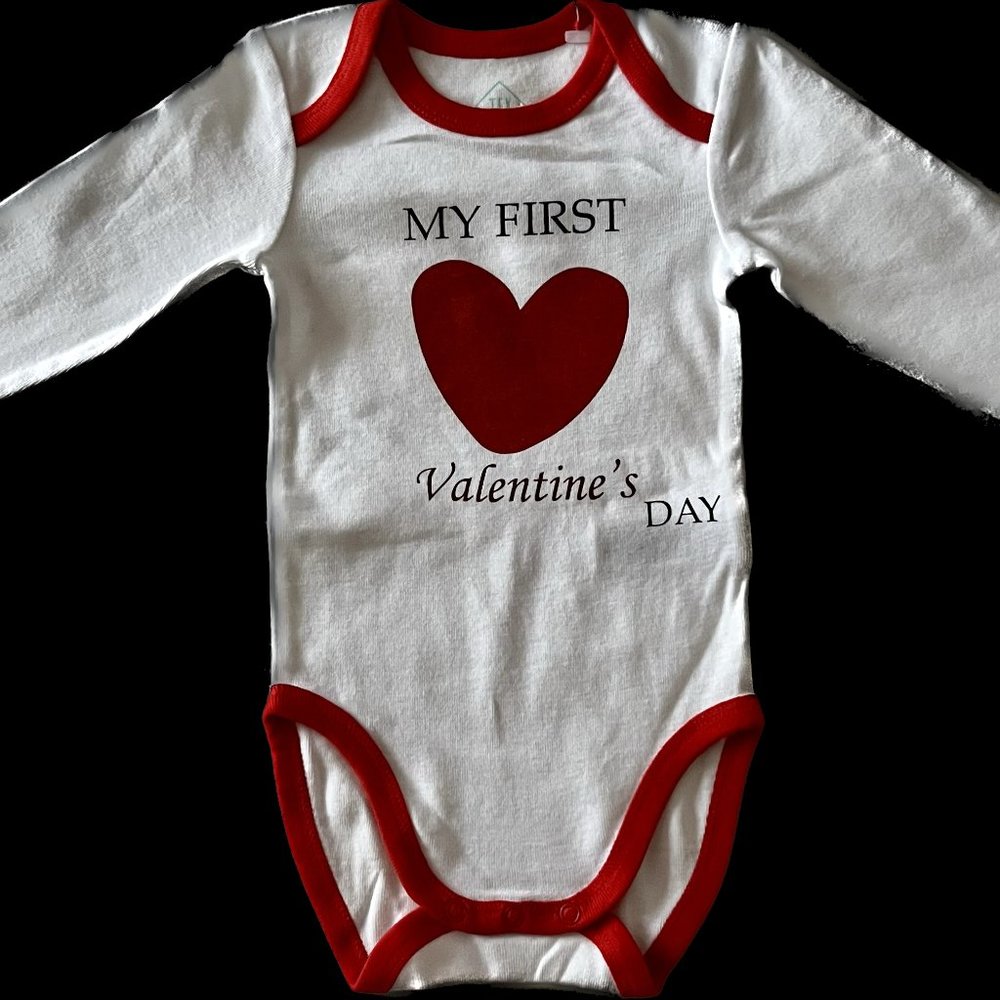 My First Valentine Long Sleeved Onsie by TEX